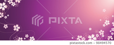 以櫻花花瓣為主題的橫幅設計B 98494570