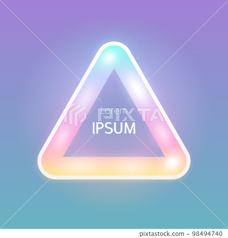 Triangle Shape LED Lamp RGB Color Icon 98494740