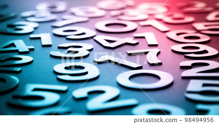 Mathematics background made with solid numbers 98494956