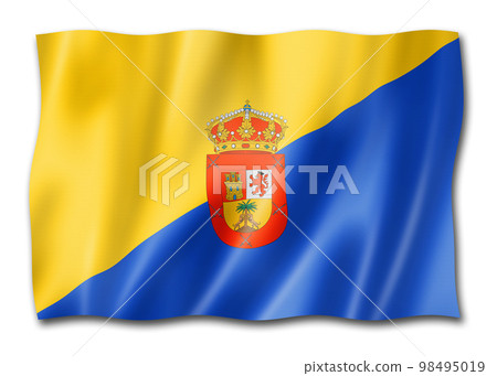 Gran Canaria, Canary islands flag, Spain 98495019