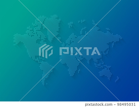 Illustration of a world map made of stars on a blue background Illustration of a world map made of stars on a blue background 98495031