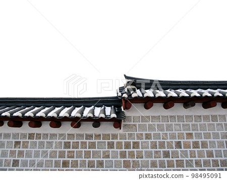 stone wall, korean traditional fence, nuki 98495091