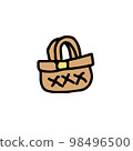 hand drawn basket illustration 98496500