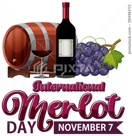 International merlot day poster design 98496555