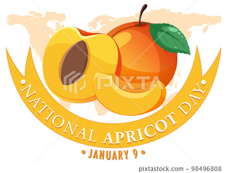 National Apricot Day Poster Design 98496808