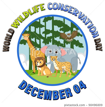 World wildlife conservation day banner design 98496809