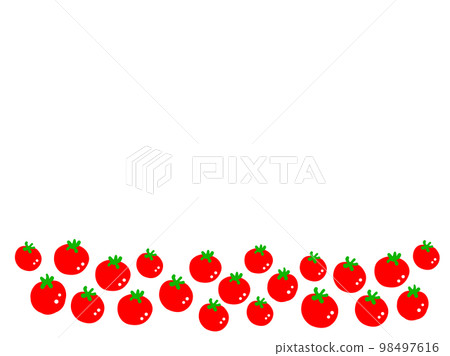可愛的小番茄框/手繪插畫素材 98497616