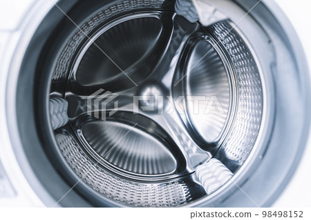 Washing machine drum. Laundry, washing powder concept. Washing machine drum. Laundry, washing powder concept. 98498152