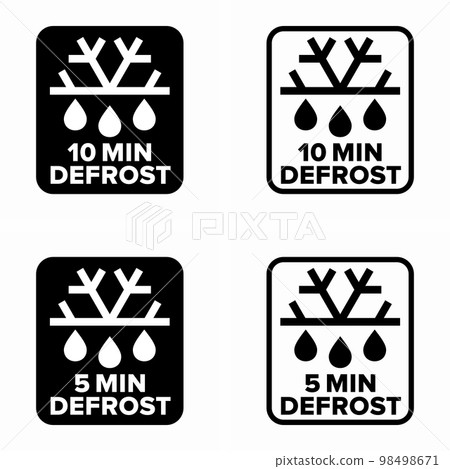 5 and 10 minute defrost vector information sign 98498671