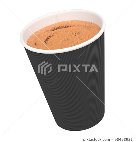 Paper coffee cup for cappuccino, americano, espresso, mocha, latte on white 98498921