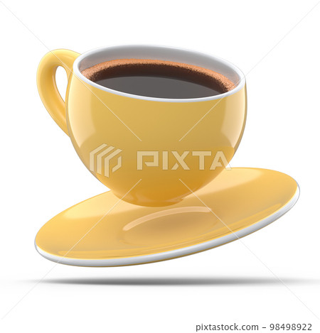 Ceramic coffee cup for cappuccino, americano, espresso, mocha, latte on white 98498922