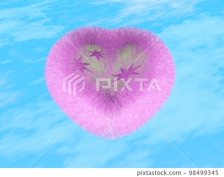 3D model of a fluffy heart.  98499345