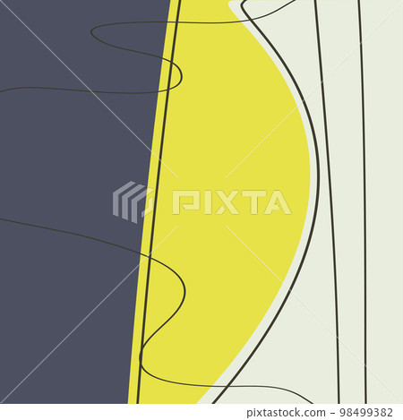 Minimal geometric abstract background. Creative doodle pattern in trendy pastel color. Social media story post concept poster invitation party banner graphic design.Modern template vector illustration 98499382