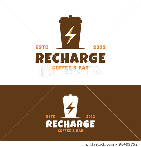 Coffee Thunder Bolt Paper Cup Logo Design Template Coffee Thunder Bolt Paper Cup Logo Design Template 98499752