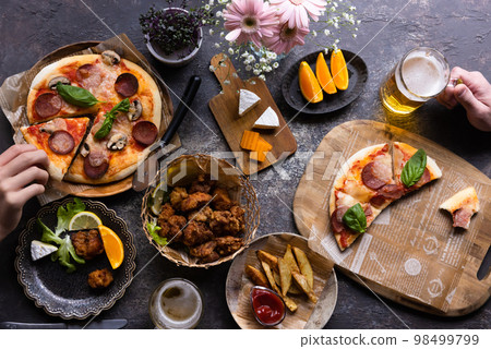 Table for pizza and beer 98499799