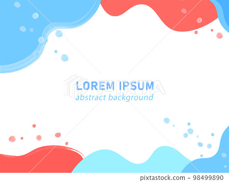 Fluid shape abstract background design light blue x vermillion Fluid shape abstract background design light blue x vermillion 98499890