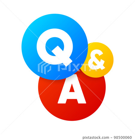 Question and Answer concept. Banner with question marks. Searching solutions, useful information, customer support, solving problem, choice. Vector illustration. 98500060
