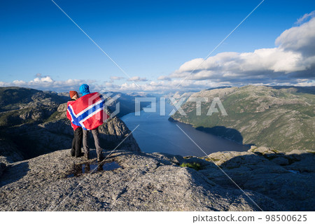 Panorama of Lysefjord, Norway Panorama of Lysefjord, Norway 98500625