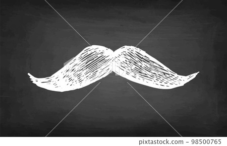 Mustache ink illustration. 98500765