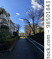 Tokyo suburbs promenade and housing complex in winter 98501843
