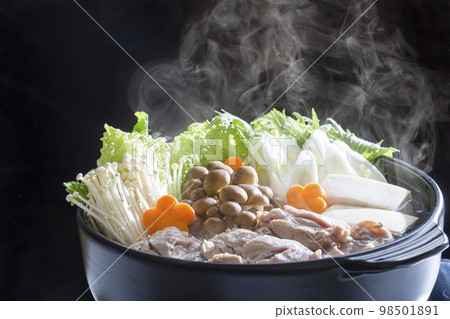 Chicken hotpot, Mizutaki Hot pot dishes 98501891