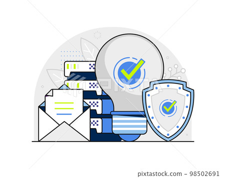 File Security and Firewall Protection Line Scene 98502691