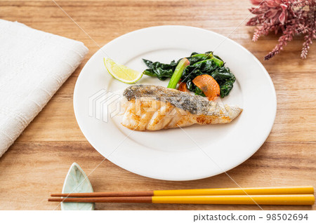 Cod butter meuniere for dinner Cod butter meuniere for dinner 98502694