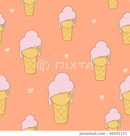 a seamless pattern with delicious ice cream a seamless pattern with delicious ice cream 98503133