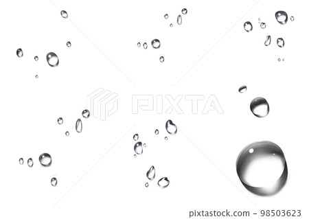 Set of waterdrops on transparent background Set of waterdrops on transparent background 98503623