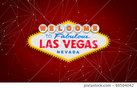 Las Vegas Sign stock vector. Illustration of welcome, jackpot