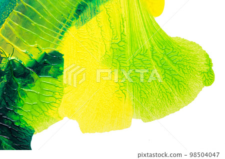 green yellow abstract acrylic painting color texture on white paper background by using rorschach inkblot method green yellow abstract acrylic painting color texture on white paper background by using rorschach inkblot method 98504047