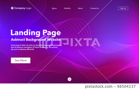 Landing Page. Abstract background website. Template for websites, or apps. Modern design. Abstract vector style 98504137