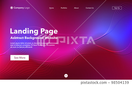Landing Page. Abstract background website. Template for websites, or apps. Modern design. Abstract vector style 98504139