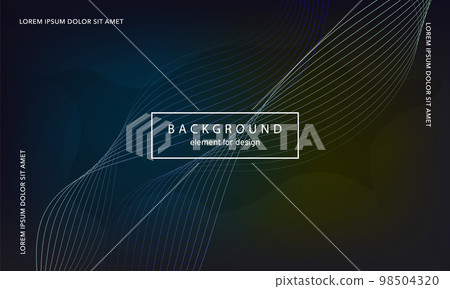 Abstract background. Wave element for design poster. Digital frequency track equalizer. Stylized line art. Colorful shiny wave lines created using blend tool. Curved wavy line smooth stripe. Vector. Abstract background. Wave element for design poster. Digital frequency track equalizer. Stylized line art. Colorful shiny wave lines created using blend tool. Curved wavy line smooth stripe. Vector. 98504320