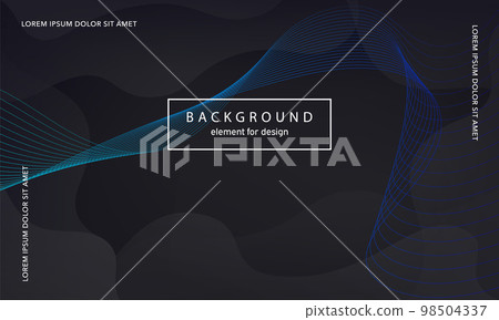 Abstract background. Wave element for design poster. Digital frequency track equalizer. Stylized line art. Colorful shiny wave lines created using blend tool. Curved wavy line smooth stripe. Vector. 98504337