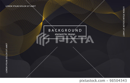 Abstract background. Wave element for design poster. Digital frequency track equalizer. Stylized line art. Colorful shiny wave lines created using blend tool. Curved wavy line smooth stripe. Vector. 98504343