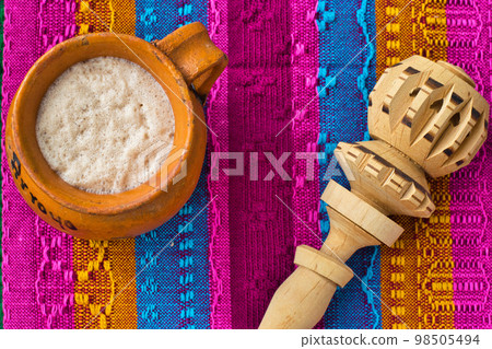 Mexican chocolate and molinillo Mexican chocolate and molinillo 98505494