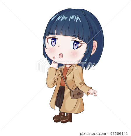 穿切斯特大衣的捷徑女孩擺出瘀傷 98506141