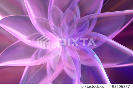 水晶玻璃製成的花的 3D 插圖 98506877