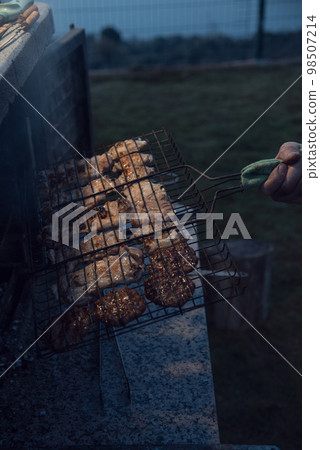 abstract, background, barbecue, black, blazing, bonfire, brick, burn, burnt, camping, coal, cooking, cozy, danger, dark, domestic, energy, fire, fireplace, firewood, flame, fossil fuel, glow, glowing, 98507214