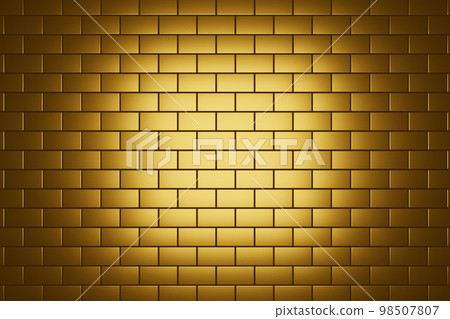 3D rendering - Golden wall gold luxury color image for background 98507807
