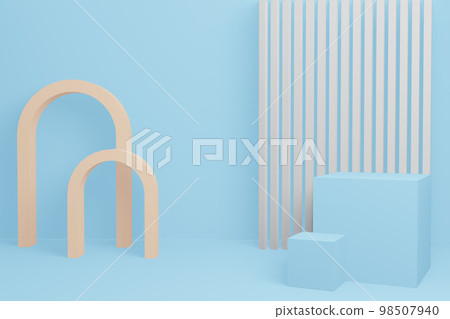 Minimal backdrop for fashion beauty products display montage 3D rendering stage background. Minimal backdrop for fashion beauty products display montage 3D rendering stage background. 98507940