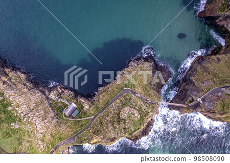 Aerial view of Ballintoy Harbour near Giants Causeway, County. Antrim, Northern Ireland, UK Aerial view of Ballintoy Harbour near Giants Causeway, County. Antrim, Northern Ireland, UK 98508090
