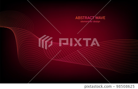 Abstract wave element for design. Digital frequency track equalizer. Stylized line art background. Colorful shiny wave with lines created using blend tool. Curved wavy line, smooth stripe. Vector. Abstract wave element for design. Digital frequency track equalizer. Stylized line art background. Colorful shiny wave with lines created using blend tool. Curved wavy line, smooth stripe. Vector. 98508625