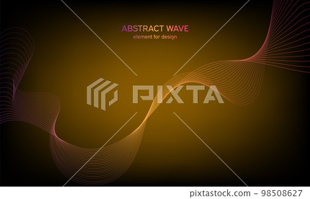 Abstract wave element for design. Digital frequency track equalizer. Stylized line art background. Colorful shiny wave with lines created using blend tool. Curved wavy line, smooth stripe. Vector. Abstract wave element for design. Digital frequency track equalizer. Stylized line art background. Colorful shiny wave with lines created using blend tool. Curved wavy line, smooth stripe. Vector. 98508627