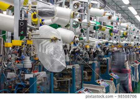 Textile industry with knitting machines 98508706