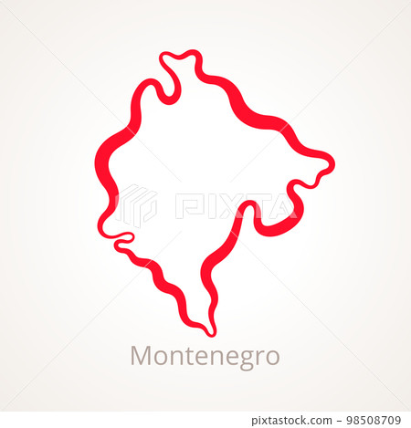 Montenegro - Outline Map 98508709