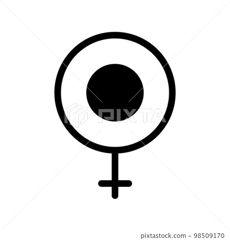 Female gender icon line isolated on white background. Black flat thin icon on modern outline style. Linear symbol and editable stroke. Simple and pixel perfect stroke vector illustration Female gender icon line isolated on white background. Black flat thin icon on modern outline style. Linear symbol and editable stroke. Simple and pixel perfect stroke vector illustration 98509170