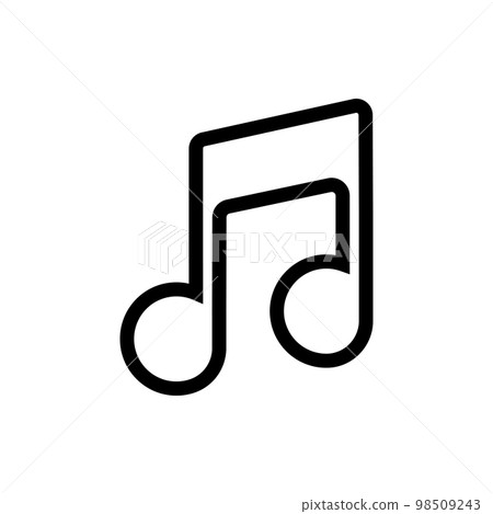 Music icon line isolated on white background. Black flat thin icon on modern outline style. Linear symbol and editable stroke. Simple and pixel perfect stroke vector illustration 98509243