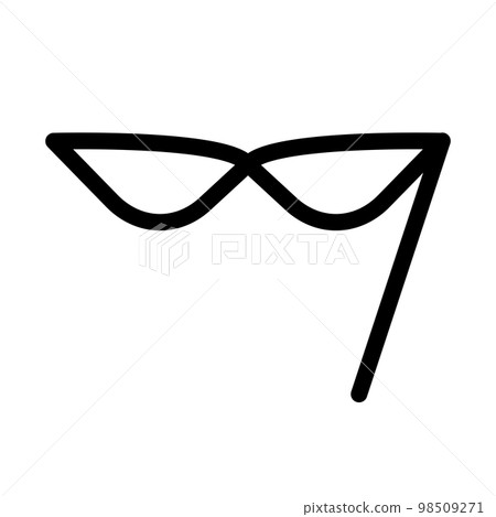 Theater glasses icon line isolated on white background. Black flat thin icon on modern outline style. Linear symbol and editable stroke. Simple and pixel perfect stroke vector illustration 98509271